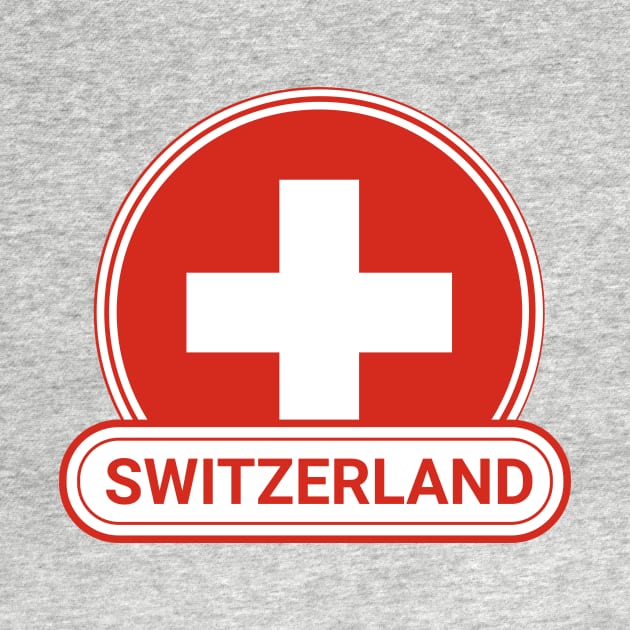 Switzerland Country Badge - Switzerland Flag by Yesteeyear